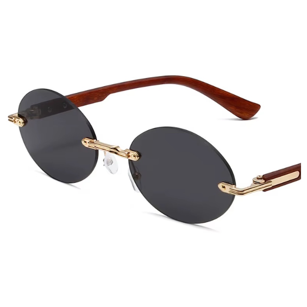 Rimless QC-0660 - Brown/Gold - Black