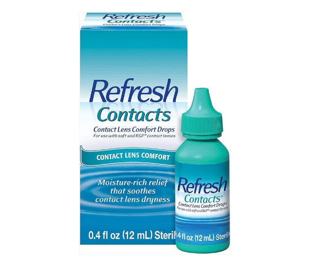 Refresh Contacts, Eye Drops, Contact Lens Comfort,Blue 0.4 Fl Oz Sterile