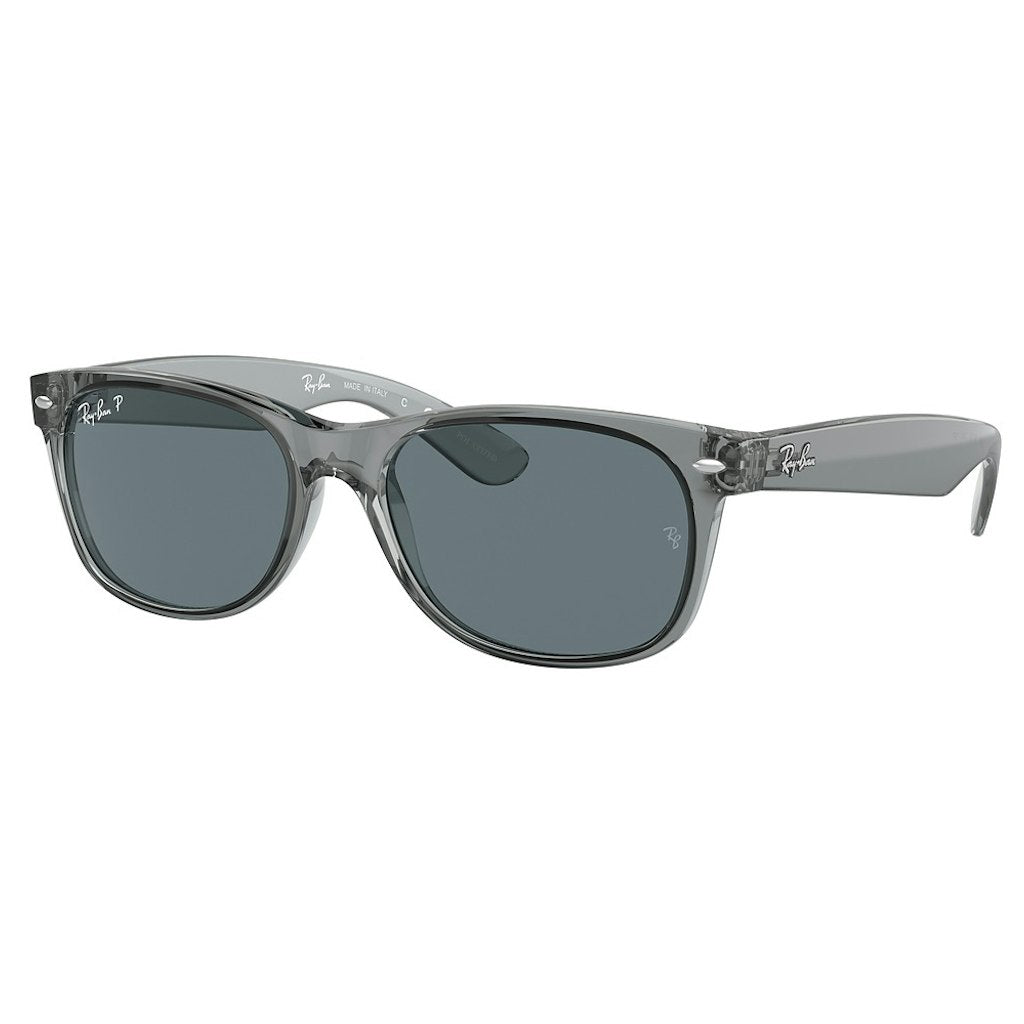 Ray-Ban RB2132 NEW WAYFARER - TRANSPARENT GREY / DARK BLUE POLAR