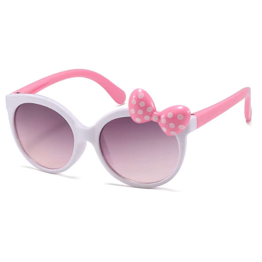 Aifei Bowtie Sunglasses - White pink
