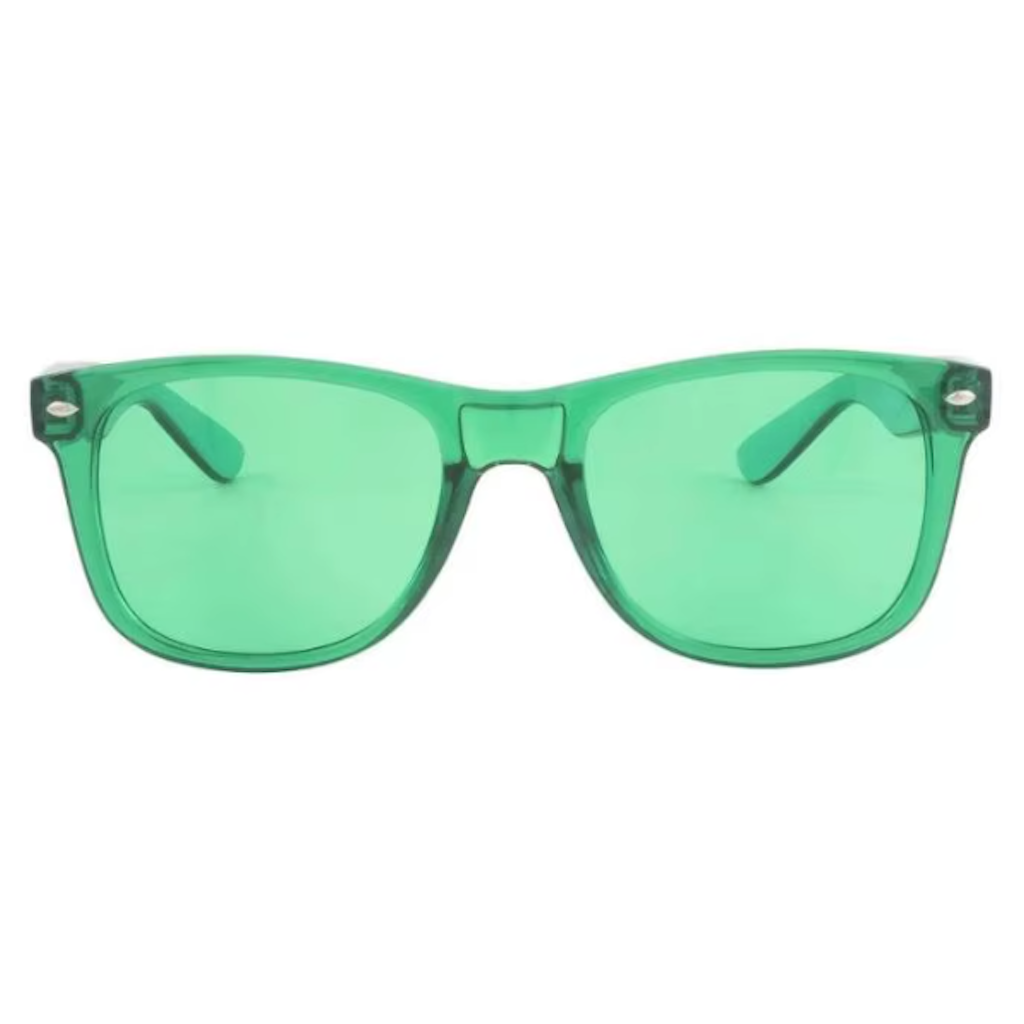 Color Light Colored Sunglasses - Green