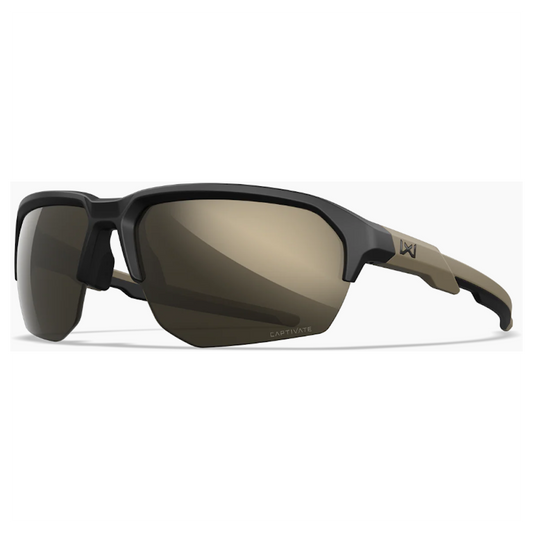 Wiley X WX JAKL - Matte Black and Tan Frame with CAPTIVATE